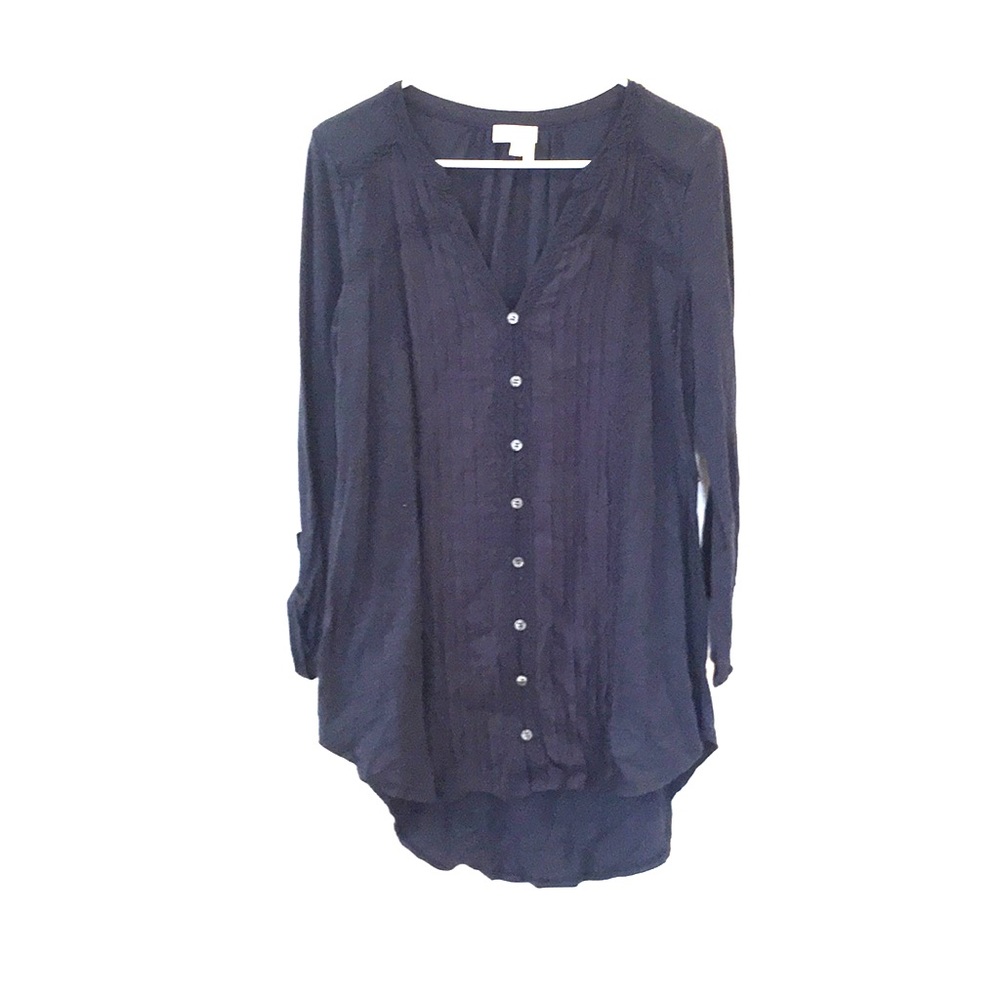 Navy tunic blouse